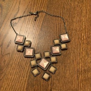 Pink and Silver Statement Necklace